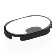 Lego Tile Round 2 x 3 with White Surface, Black Oval in Edge (Eye) Print