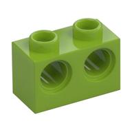 Lego Technic Brick 1 x 2 [2 Pin Holes] / Lime