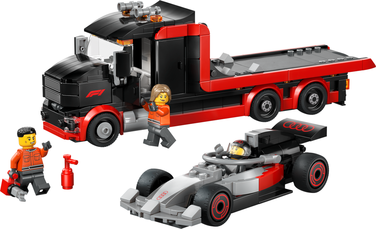 Lego F1 Display Truck with Audi F1 Race Car
