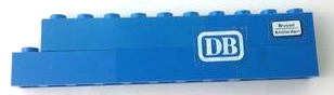 Lego Stickered Assembly 11 x 1 x 2 with 'DB' and 'Brussell Amsterdam' Pattern (Stickers) - Set 7818