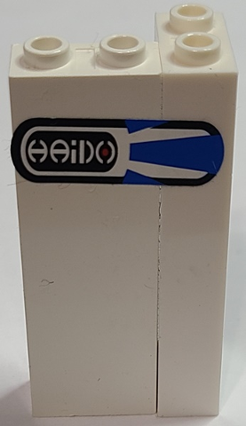 Lego Stickered Assembly 3 x 2 x 5 with Stylized 'HAiDO' Pattern Model Left Side (Sticker) - Set 8681