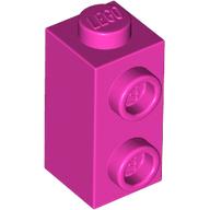 Lego Brick Special 1 x 1 x 1 2/3 with Studs on 1 Side / Dark Pink