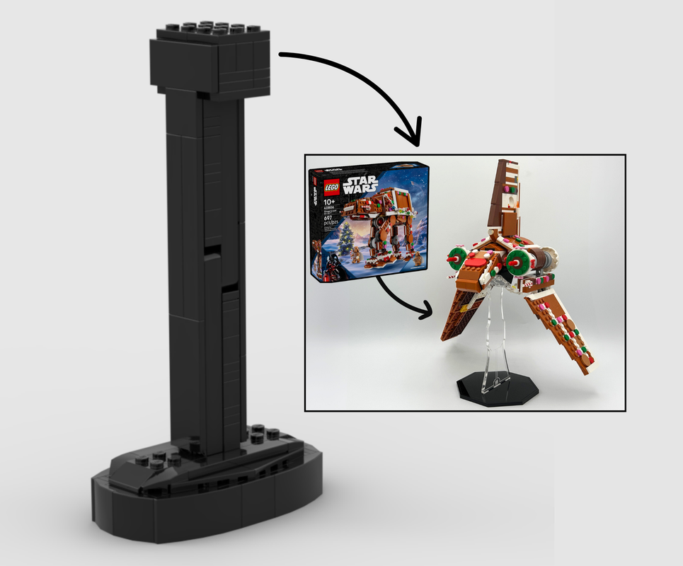 Lego Display Stand for Gingerbread Shuttle (MOC-237941)
