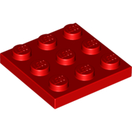 Lego Plate 3 x 3 / Red