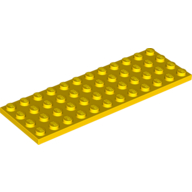 Lego Plate 4 x 12 / Yellow