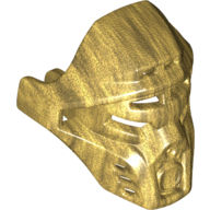 Lego Large Figure Mask of Earth (Kanohi Pakari) / Pearl Gold