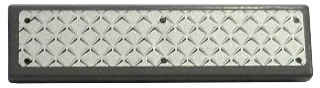 Lego Tile 1 x 4 with Silver Tread Plate and 6 Rivets Pattern (Sticker) - Sets 3179 / 7636 / 7642 / 7942 / 7944 / 8191 / Dark Bluish Gray