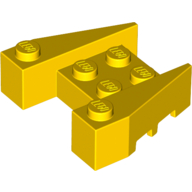 Lego Brick Wedged 3 x 4 [Stud Notches] / Yellow