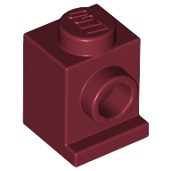 Lego Brick Special 1 x 1 with Headlight / Dark Red