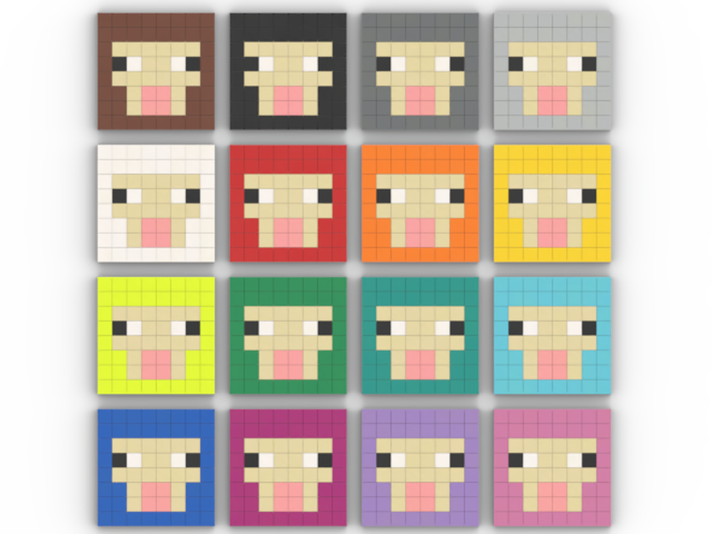 Lego Sheep Face Collection