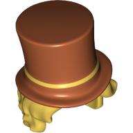 Lego Har and Hat, Top Hat with Ochre Yellow Hair Pattern