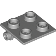 Lego Hinge Brick 2 x 2 Top Plate Thin / Light Bluish Gray