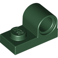 Lego Plate Special 1 x 2 with Pin Hole on Top / Dark Green
