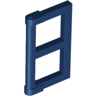 Lego Window 1 x 2 x 3 Pane with Thick Corner Tabs / Dark Blue