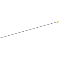 Lego Minifig Simple Hose Nozzle with 35L Black String