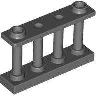 Lego Fence Spindled 1 x 4 x 2 [2 Top Studs] / Dark Bluish Gray