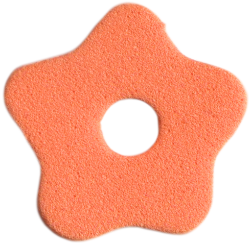 Lego Foam Part for Set 3151 - Scala Flower with 5 Petals and Hole / Orange
