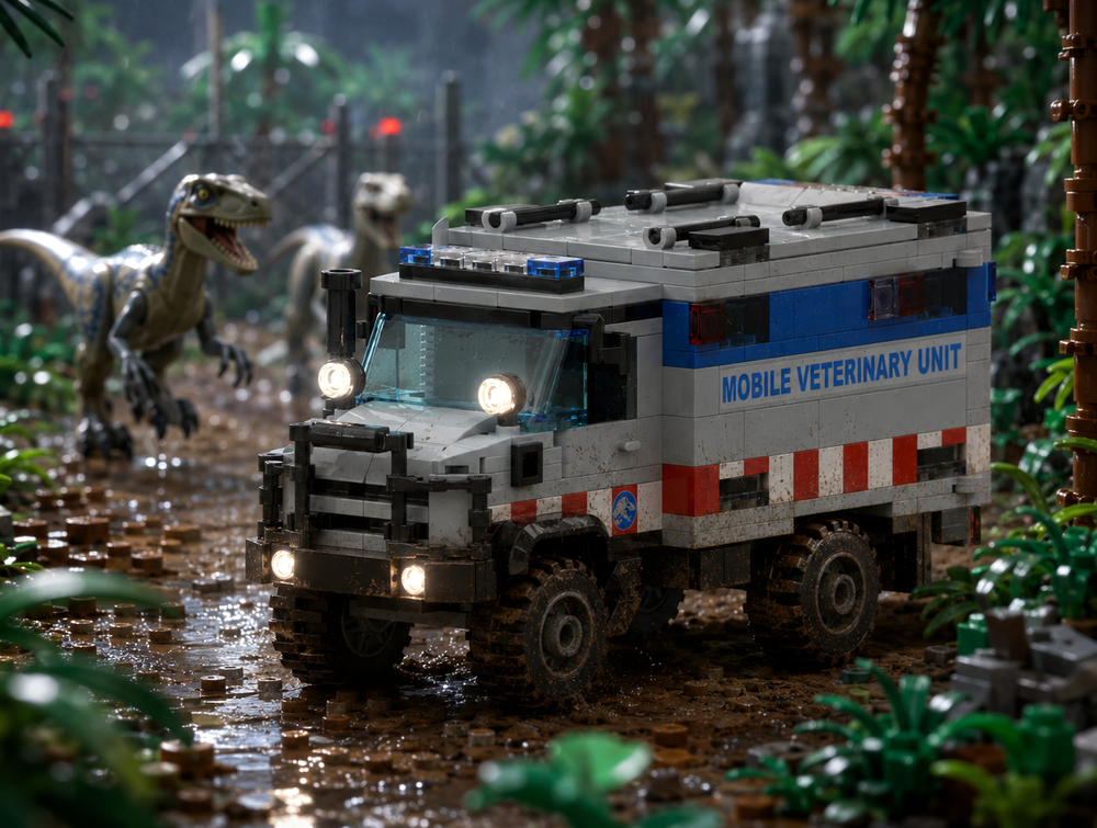Lego Mercedes Unimog - Jurassic Park / Mobile Veterinary Unit