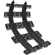 Lego Vehicle Track, Train, Plastic, Narrow, Curve / Black