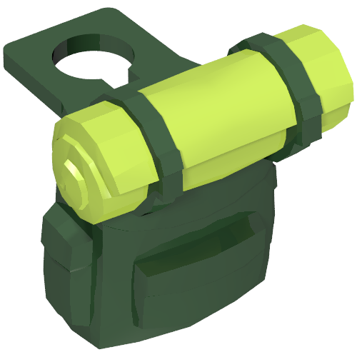 Lego Minifig Neckwear Backpack with Bedroll Lime Print
