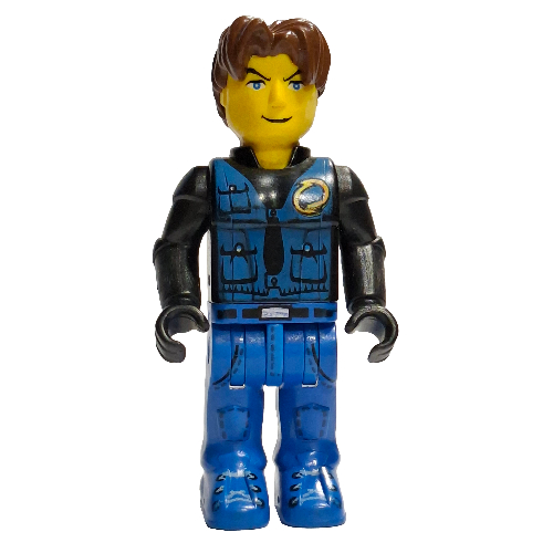 Lego Juniors Midifig, Jack Stone with Black Jacket, Blue Legs and Blue Vest / [No Color/Any Color]