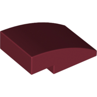 Lego Brick Curved 3 x 2 No Studs / Dark Red