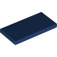 Lego Tile 2 x 4 with Groove / Dark Blue