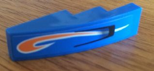 Lego Slope, Curved 4 x 1 with Orange Flame and Air Intake Pattern Model Right Side (Sticker) - Set 8163