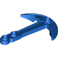 Lego Boat, Anchor - Two Top Holes / Blue