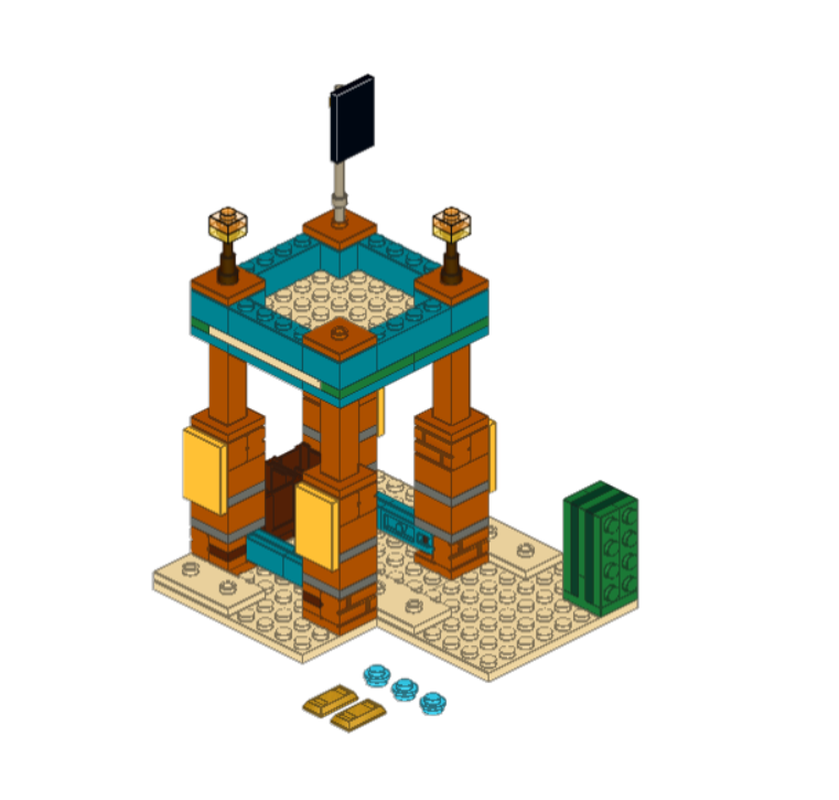 Lego 2X 21267 alternate build - The Desert tower