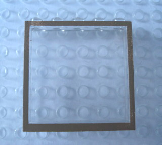 Lego Modulex Window 1 x 5 x 5 with Brown Border Print