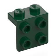 Lego Bracket 1 x 2 - 2 x 2 / Dark Green