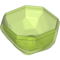 Lego Rock Boulder, Bottom / Trans-Bright Green
