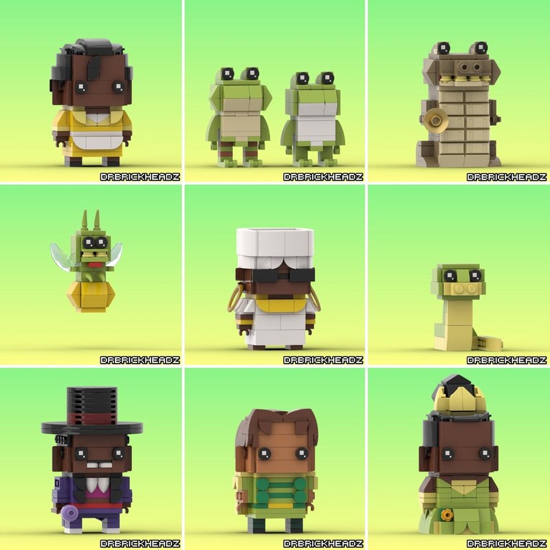 Lego The Princess and the Frog Brickheadz Collection