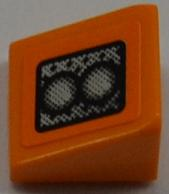 Lego Slope 30 1 x 1 x 2/3 with 2 Headlights Pattern Model Right Side (Sticker) - Set 8186