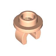 Lego Plate Round 1 x 1 with Hollow Stud and Underside Clip / Light Nougat