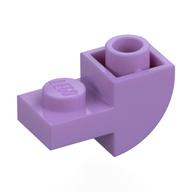 Lego Brick Curved Inverted 1 x 2 with 1 x 1 Cutouts / Medium Lavender