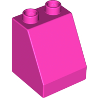 Lego Duplo Brick 2 x 2 x 2 Slope / Dark Pink