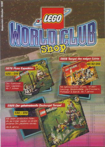 Lego 1999 Insert - World Club Magazine German - September/October (4321441)