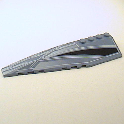 Lego Brick Wedged, Curved 12 x 3 Left with Alpha Team Arctic Wraparound Print / Sand Blue