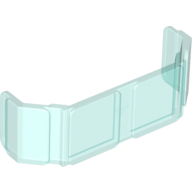 Lego Glass for Train Front 2 x 6 x 2 / Trans-Light Blue