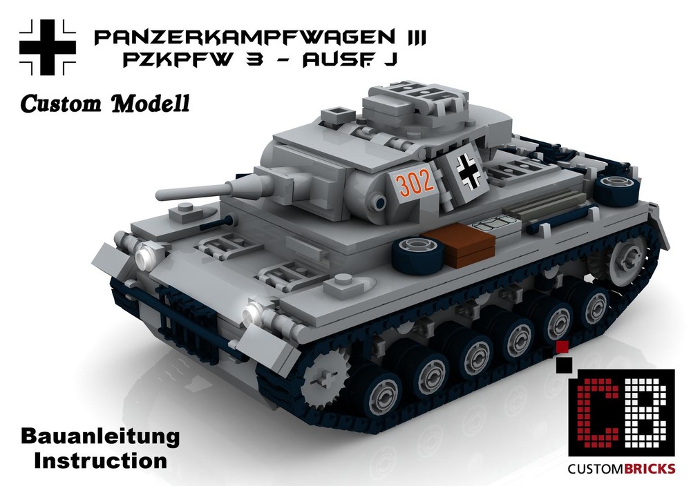 Lego Custom WW2 German Tank PzKpfw III Ausf. J
