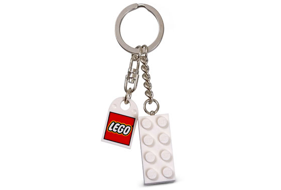 Lego White Brick Key Chain