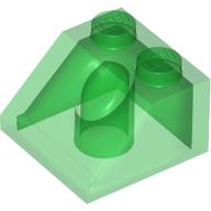Lego Brick Sloped 45° 2 x 2 / Trans-Green