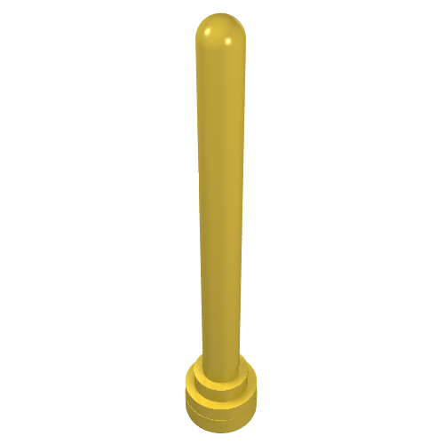 Lego Antenna 1 x 4 with Rounded Top / Yellow