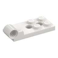 Lego Hinge Plate 2 x 4 with Pin Hole with 2 Holes - Bottom / White