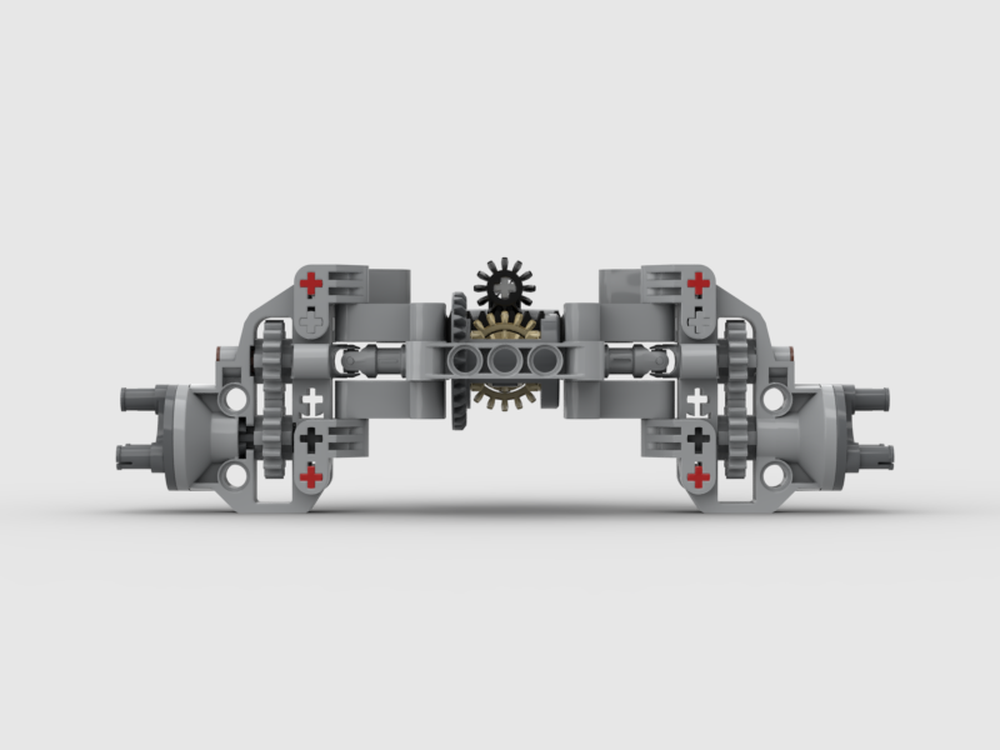 Lego High ground clearance front axle