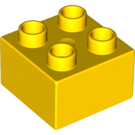 Lego Duplo Brick 2 x 2 / Yellow