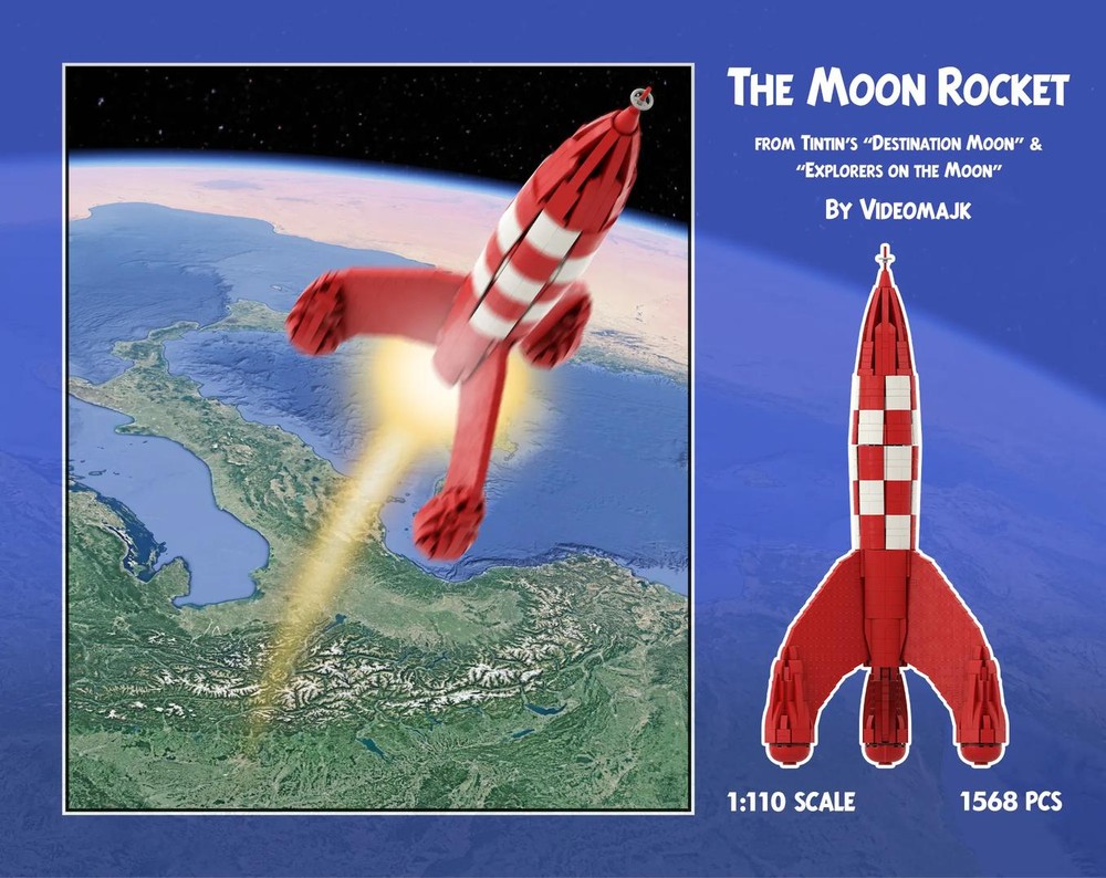Lego The Moon Rocket from Tintin's Destination Moon