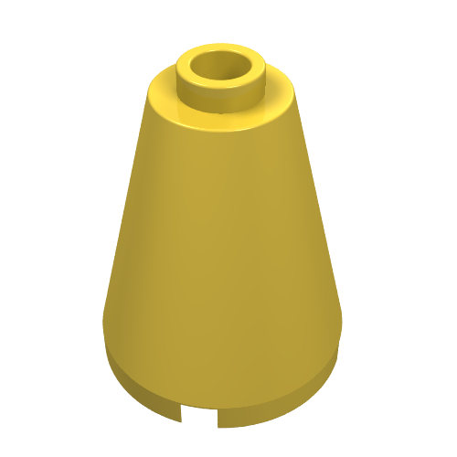 Lego Cone 2 x 2 x 2, Blocked Open Stud